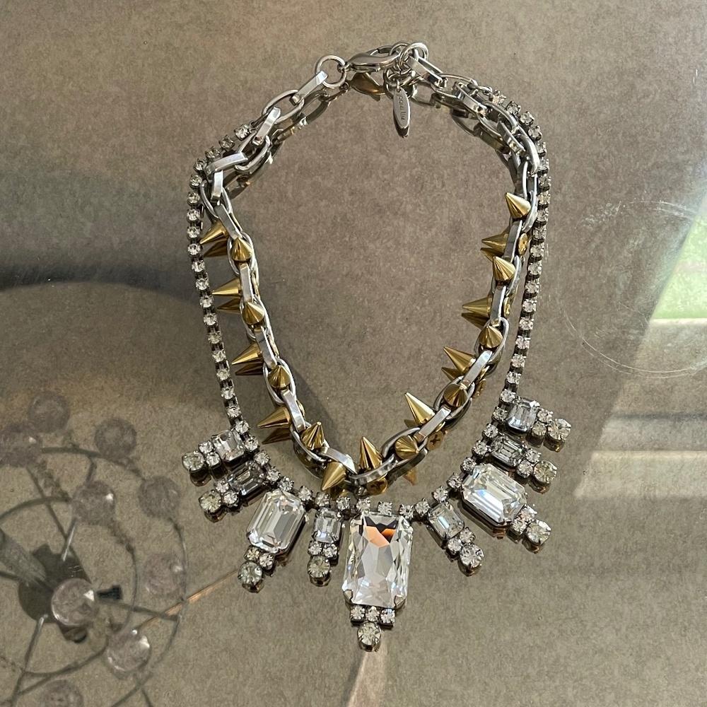 Joomi Lim Baroque Crystal and Spike Necklace